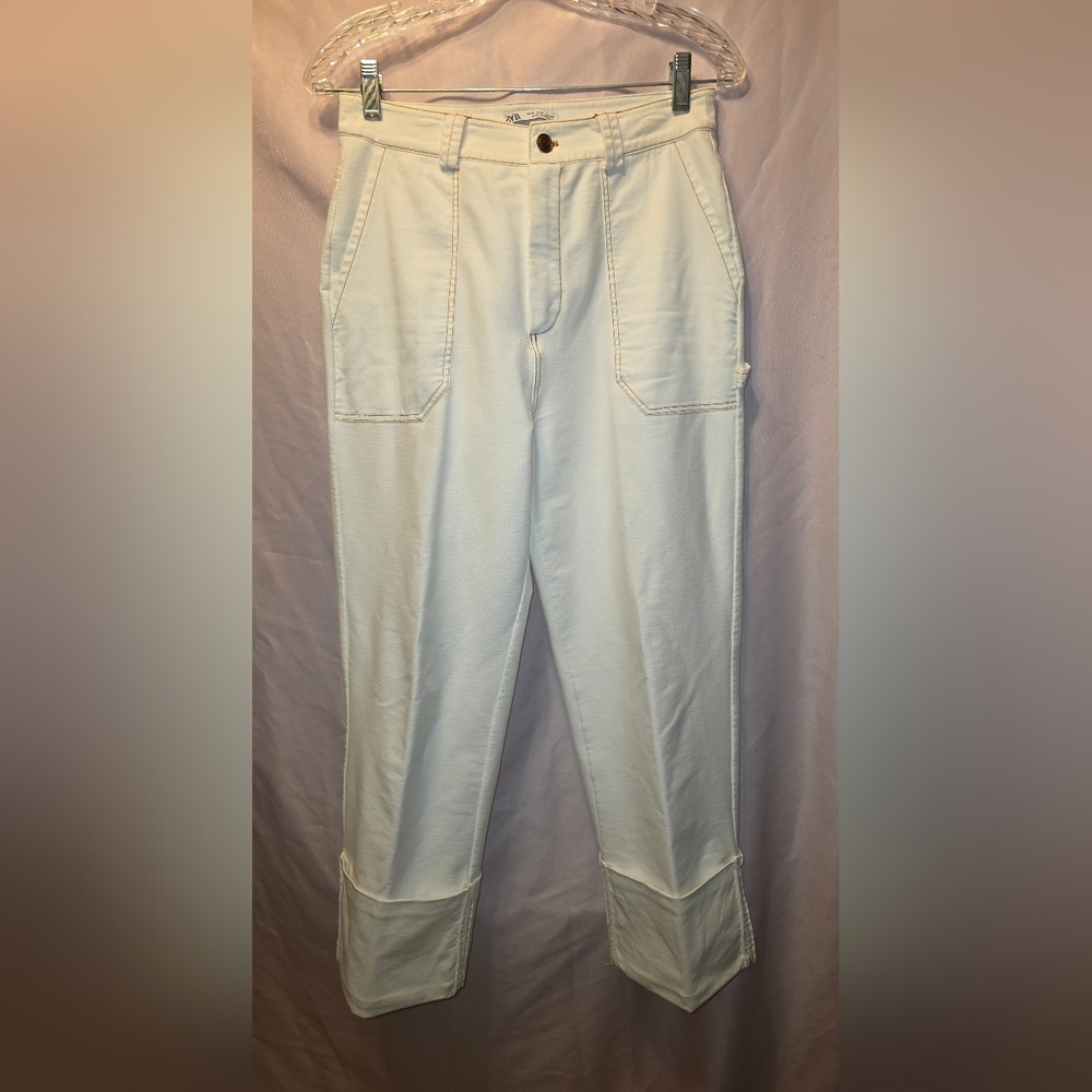 Zara White Pants Womens Size Small (Janni #5)